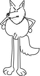 anthro furry hands_on_hips illumination_entertainment jimmy_crystal male monochrome neenya nude sharp_teeth sing_(movie) sing_2_(movie) sketch small_penis solo tail