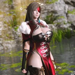 beidou (genshin impact) from final fantasy by rude frog