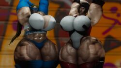 2girls 3d 3d_(artwork) 3dbabes 3dx armpit armpit_fetish armpits ass ass_expansion bbw big_ass big_belly big_breasts big_butt capcom extreme_muscles giantess gigantic_ass gigantic_breasts honeytoe muscle_growth muscles muscular muscular_arms muscular_female muscular_thighs rainbow_mika street_fighter street_fighter_v thick_thighs thighhighs thighs wrestler wrestling yamato_nadeshiko yamato_nadeshiko_(street_fighter)