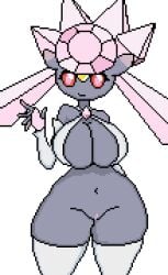 diancie hourglass_figure huge_ass huge_breasts huge_hips huge_thighs kingcroc no_nipples pixel_art pokémon_(species) pokemon pussy revealing_clothes shortstack smiling_at_viewer stockings tagme thick_thighs wide_hips