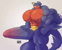 abs biceps bodybuilder crocobu furry hyper hyper_balls hyper_genitalia hyper_muscles hyper_penis hyper_testicles male male_focus male_only muscle muscles muscular muscular_arms muscular_ass muscular_back muscular_legs muscular_male muscular_thighs nipples pecs veins veiny_penis