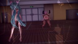 3d anal_penetration animated closed_eyes cum_in_ass cum_in_pussy cum_inside dancing english_subtitles erection hatsune_miku japanese_dialogue kagamine_len kaito_(vocaloid) megurine_luka mmd mp4 music penis sex_from_behind sin_sack sound stage strawberryai testicles thighhighs twintails vaginal_penetration video vocaloid voice_acted