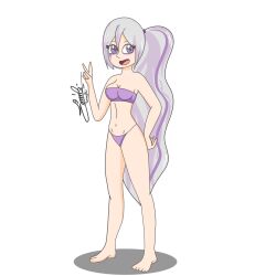 1girls artist_request bikini fhs fhsz3r0 fnafhs fnafhs_z3ro fnafhsrule34 mai_(fnafhs) purple_eyes tagme white_hair