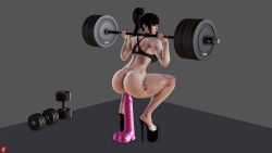 3d ass barbell big_ass big_butt bimbo black_lipstick calvin_klein dildo fitness goth goth_girl high_heels honey_select ihateasuka lifting_weights long_nails long_toenails muscles muscular muscular_female one_eye_closed original original_character platform_footwear platform_heels ponytail simple_background sports_bra studio_neo tattoo tattoos weightlifting weights workout workout_clothes workout_clothing workout_sex