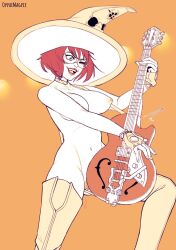 arc_system_works guilty_gear guilty_gear_strive guitar i-no nude oppaimagpie sketch solo solo_female solo_focus witch