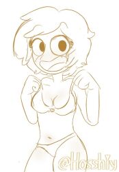 ann_chica_(fnafhs) artist_request bikini blonde_hair chica_(fnafhs) fhs fhsz3r0 fnafhs fnafhs_z3ro fnafhsrule34 purple_eyes sketch