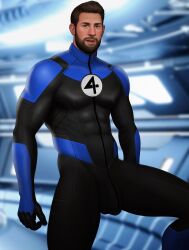 1boy bulge drawnpr0n fantastic_four john_krasinski male male_only marvel mr_fantastic reed_richards solo solo_male