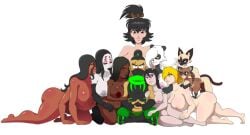 1boy 6_arms 9girls aleesha_(thegeckodemon) anashi_kamaria anthro arachne arachnid areola areolae arthropod ass assassin athletic athletic_female ayame_(thegeckoninja) big_ass big_breasts black_eyes black_hair black_lips black_skin breasts breasts_bigger_than_head busty catgirl claws cleavage coco_(thegeckoninja) curvaceous curvy demigoddess demon digital_media_(artwork) eyebrows eyelashes eyes female female_focus furry gecko_(thegeckodemon) hair harem hips hourglass_figure huge_ass huge_breasts human humanoid jynx_(thegeckoninja) kitsune large_breasts legs light-skinned_female light_skin lips long_hair mae_(thegeckoninja) mature mature_female maya_(thegeckoninja) monster_girl multi_arm multi_eye multi_limb multiple_girls naked ninja nipples nude nude_female original original_character original_characters pale-skinned_female pale_skin pussy queen red_eyes rei_(thegeckoninja) short_stack shortstack spider tanuki thegeckodemon thegeckoninja thick thick_ass thick_hips thick_legs thick_lips thick_thighs thighs top_heavy upper_body vagina vertigo_(thegeckoninja) voluptuous waist warrior white_body white_skin wide_hips