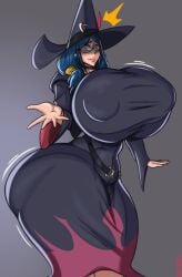 1girls aomokoka ass big_ass big_breasts big_butt blue_hair blush breasts clothed clothes clothing covered_nipples dress female female_only fully_clothed glasses hips huge_ass huge_breasts huge_butt human human_only humanoid hyper_ass hyper_breasts hyper_butt large_ass large_breasts large_butt little_witch_academia long_hair looking_at_viewer milf ponytail red_eyes solo solo_female solo_focus thick thick_ass thick_thighs thighhighs thighs tied_hair tight_clothing ursula_callistis wide_hips witch witch_hat