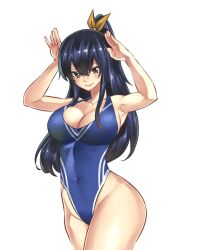 1girls big_ass big_breasts big_butt blue_bodysuit blue_hair bodysuit edens_zero female_only hair_ribbon hand_on_head hands_on_head hands_over_head hiro_mashima homura_kogetsu long_hair mashima_hiro mole_under_eye official_art pale-skinned_female red_eyes ribbon solo tagme thick_ass thick_hips thick_legs thick_thighs white_background wide_hips