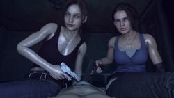 1boy 2girls 3d akumasfm angry animated at_gunpoint biohazard blue_eyes briefs briefs_only bulge capcom claire_redfield clothed clothed_female female female_focus femdom gun gunpoint holding_gun holding_pistol imminent_rape jill_valentine jill_valentine_(sasha_zotova) looking_at_viewer male male_pov mp4 no_sound pistol pov resident_evil resident_evil_2 resident_evil_2_remake resident_evil_3 resident_evil_3_remake reverse_rape source_filmmaker tagme threatening trigger_discipline underwear_only video video_games