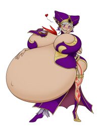 1girls belly big_belly big_breasts blush breasts cia_(the_legend_of_zelda) dark-skinned_female dark_skin female huge_breasts hyper_pregnancy hyrule_warriors massive_belly pregnant riddleaugust skimpy the_legend_of_zelda white_hair