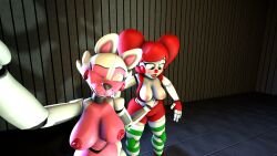 1080p 2girls 3d baby_(fnafsl) bra_pull breasts circus_baby circus_baby_(fnaf) female female_only five_nights_at_freddy's five_nights_at_freddy's:_sister_location fnaf funtime_foxy_(fnaf) funtime_foxy_(fnafsl) jailbait_knight loverofmemes prank revealing_breasts scottgames sfm shirt_pull sister_location so87baby source_filmmaker summer_of_87_baby suprised