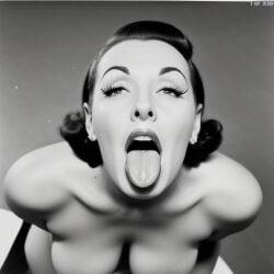 50's_theme ai_generated artist_mommasthirsty housewife tongue tongue_out