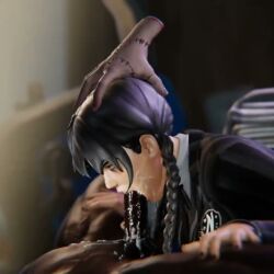 1boy 1girls 2026 3d animated black_hair black_nails braid clothed clothed_female_nude_male clothed_sex clothing cum cum_in_mouth cum_on_face cum_on_penis dark-skinned_male dark_skin deepthroat face_fucking fellatio female fortnite interracial irrumatio jenna_ortega jtopau legs_apart light-skinned_female light_skin long_hair looking_at_another loop male moan moaning nude nude_male oral oral_sex penis sex short_video shorter_than_10_seconds sound sound_edit sound_effects spread_legs tagme the_addams_family thing_(addams_family) video video_games voice_acted wednesday_(netflix) wednesday_addams wednesday_addams_(fortnite)