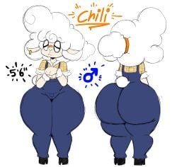 arthurclaws big_ass bubble_butt furry huge_ass sheep thick_thighs wide_hips