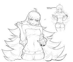 0_danvil_0 art_progression big_hips black_nails collar disgusted disgusted_look ear_piercing female_only flat_chest flat_chested long_hair looking_down monia redraw sketch skinny_female skinny_girl small_breasts sweatdrop tummy tummy_bulge