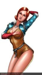 barbachossa breasts clothing female light-skinned_female red_hair solo the_witcher_(series) the_witcher_3:_wild_hunt thighs triss_merigold