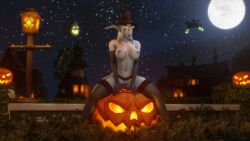 1girls 3d big_breasts blizzard_entertainment blue_skin female garter_belt garter_straps halloween jack-o'-lantern masturbation morilymory night_elf queen_azshara solo spread_legs stockings thick_thighs vaginal_penetration voluptuous voluptuous_female warcraft white_hair wide_hips witch_hat world_of_warcraft