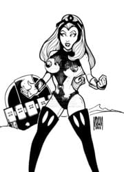 1girls female female_only marvel marvel_comics monochrome ororo_munroe ramnation solo storm_(x-men) tagme tiara watermark x-men