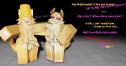 3d catte_(kaiju_paradise) dialogue duro_(molecular_breakdown) english_text erection gootraxian kaiju_paradise looking_at_viewer male male_focus male_only molecular_breakdown murrcrawler naked nightcrawler_(kaiju_paradise) roblox roblox_game robloxian self_upload tagme text twink watermark xenetic