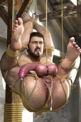 1boy 1human 3d 3d_(artwork) 3d_model anal_lube bound capcom cbt chris_redfield cock_and_ball_torture gaping hairy hairy_male helpless_hero helpless_male human leaking leaking_cum male male_focus male_only masculine_slave monica_rossi muscles muscular muscular_male resident_evil resident_evil_8:_village restrained sexual_torture solo solo_focus solo_male stretched stretched_anus suspended_in_midair unable_to_escape unable_to_move violated