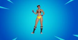 3d 3d_model beach_bomber bikini bikini_bottom bikini_top breasts brite_bomber fortnite fortnite:_battle_royale peace_sign video_game_character video_game_franchise video_games virtamate