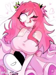 1girls breasts female female_only fully_clothed pink_hair sarvente sarvente_(dokki.doodlez) sarvente_(fnf_mod) sarvente_(friday_night_funkin) solo tagme tagme_(artist) winking_at_viewer