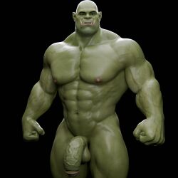 3d_(artwork) abs balls digital_media_(artwork) fangs genitals green_body green_skin hi_res humanoid humanoid_pointy_ears male male_only muscular muscular_humanoid muscular_male nipples orc orc_male pecs penis solo solo_male teeth vein veiny_penis voluox