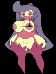 areolae big_ass big_breasts bikini crown edited erect_nipples eyelashes female female_only grey_impact half-closed_eyes hands_on_hips nintendo nipple_slip no_humans pokemon pokemon_(species) shiny_pokemon thick_thighs tsareena