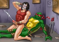 2boys 4kids_entertainment casey_jones justcartoondicks.com male male/male raphael raphael_(tmnt) teenage_mutant_ninja_turtles teenage_mutant_ninja_turtles_(2003) tmnt tmnt_2003