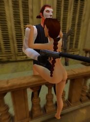 3d bedroom fully_nude funny game_mod lara_croft lara_croft_(classic) male mod nude nude_female posing sitting surprised surprised_expression tomb_raider tomb_raider_remastered unexpected unexpectedly_good