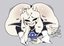 1anthro 1boy 1femboy 1male 2d 2d_(artwork) anthro anthro_only asriel_dreemurr asriel_dreemurr_(god_form) ass ass_bigger_than_torso big_ass big_butt black_eyes black_sclera boss_monster boss_monster_(undertale) bottom_heavy bottom_heavy_femboy bottom_heavy_male bovid bovid_humanoid bovine bovine_humanoid clothed clothing demonkingdaemon devious devious_grin devious_smile evil_grin femboy femboy_only grin horns laying_on_stomach male male_only massive_ass massive_butt sharp_teeth undertale undertale_(series)