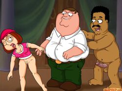 cleveland_brown comics-toons dark-skinned_male family_guy father_and_daughter female male meg_griffin peter_griffin