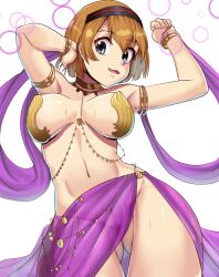 belly_dancer belly_dancer_outfit danganronpa danganronpa_gaiden_killer_killer danganronpa_killer_killer large_breasts misaki_asano nico-mo pussy see-through_clothing skimpy skimpy_clothes smooth_skin