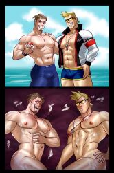 bara bulge flaccid gay league_staff_(pokemon) male male_only npc_trainer nude pokemon pokemon_sm pokemon_ss swimmer_(pokemon) swimmer_(pokemon_sm) tonitrvvm