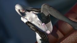 1futa 3d balls equalsnine erect_penis erection futa_only futanari intersex light-skinned_futa light_skin long_hair nier nier:_automata nude nude_futa penis solo solo_futa testicles white_hair yorha_a2