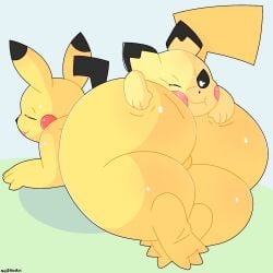 big_ass huge_ass noirnoir pichu pikachu pokémon_(species) pokemon tagme