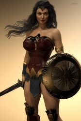 1girls 3d 3d_(artwork) big_breasts black_hair breasts busty celebrity cga3d curvy daz3d daz_studio dc dc_comics dc_extended_universe diana_prince erotichris female female_only fully_clothed gal_gadot green_eyes hourglass_figure large_breasts olive_skin solo wonder_woman wonder_woman_(series)
