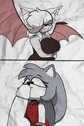 1boy 2girls amy_rose anthro bat cleavage female female_focus furry hedgehog lipstick massive_penis mosunoru partially_colored rouge_the_bat sonic_(series) sonic_the_hedgehog_(series) wings