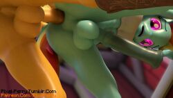 2futas 3d anal anal_penetration anal_sex animal_genitalia animated applejack_(mlp) athletic_futanari balls balls_touching blender clothing exposed_torso footwear friendship_is_magic futa_on_futa futa_only futa_sans_pussy futanari handwear hasbro hi_res highres horse_penis horsecock huge_cock large_breasts large_penis looking_pleasured my_little_pony neckwear no_sound pixel-perry rainbow_dash_(mlp) rough_sex video