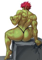 athletic_female big_breasts bubble_ass bubble_butt cassandra_(virgoart1509) dat_ass green_skin muscular_female orc orc_female original virgoart1509