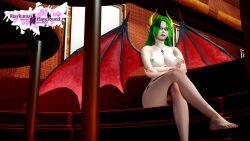 3d blue_eyes demon demon_girl demon_humanoid demon_wings demoness female female_only glasses green_hair green_nipples horns legs legs_crossed lexx_triffos naked naked_female necklace nude nude_female red_wings riaykuras_playground sharp_ears solo tattoo tattoo_on_legs tattoos winged_humanoid