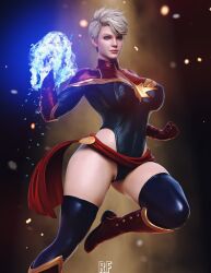 captain marvel from marvel by rude frog