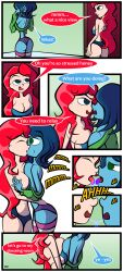 blue-skinned_female chelsea_(ruby_gillman) comic dialogue dreamworks english_text female female_only interspecies interspecies_yuri light-skinned_female page_2 page_number red_hair ruby_gillman ruby_gillman,_teenage_kraken speech_bubble trece-013 yuri