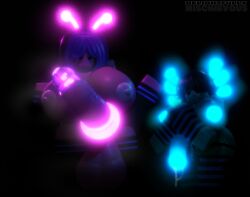 2futas 3d 3d_(artwork) 3d_model 3d_render alien alien_futa alien_girl alien_humanoid alien_only artist_name axolotl_ears balls delightfullymischeivious female flaccid_penis futa_only futanari glowing_cum hanging_balls hard_penis intersex looking_at_viewer penis pink_body roblox robloxian self_upload semen_on_penis thighhighs turquoise_body two_girls watermark