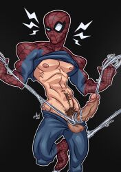 big_penis bush disney gay hairy hoot_exe hunk marvel marvel_comics muscle nipples pecs peter_parker solo solo_male spider-man spider-man_(series) suit superhero superhero_costume twunk yaoi