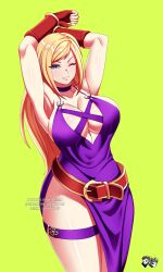 1girls big_breasts blonde_hair blue_eyes bonne_jenet breasts cleavage curvaceous curvy curvy_body curvy_female curvy_figure curvy_hips female female_focus female_only huge_breasts jadenkaiba king_of_fighters large_breasts long_hair slim_waist solo solo_female thick_thighs thighs voluptuous wide_hips