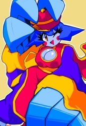 big_breasts boob_window breasts capcom clothing darkstalkers female hsien_ko jiangshi large_breasts lei-lei lei_lei odeinosoko thick_thighs vampire_(game) vampire_savior wide_hips