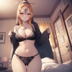 1girls ai_generated breasts cape clothing female female_only happy long_hair midna nintendo ruptuorie small_breasts solo the_legend_of_zelda twili_midna twilight_princess